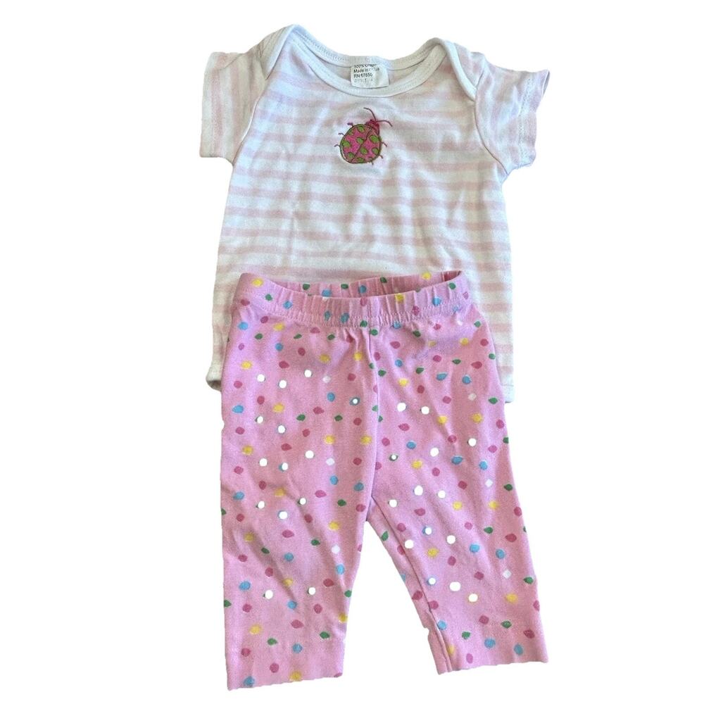 Florence Eiseman Baby Girl 12 Months 2 Pieces Set Outfit Lady Bug Polka Dot